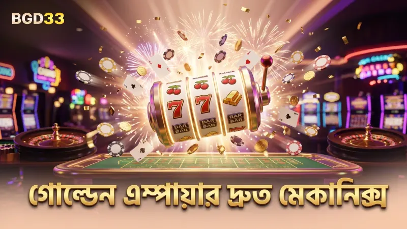 গোল্ডেন এম্পায়ার স্লটের দ্রুত ও কার্যকর ইন-গেম মেকানিক্স।
