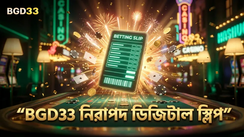 BGD33 ডিজিটাল বেটিং স্লিপের নিরাপত্তা নিশ্চিত করে।