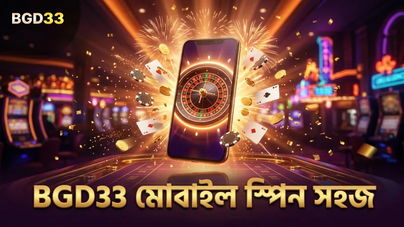 BGD33 মোবাইল ইন্টারফেসে হুইল অব ফরচুন স্পিন দ্রুত ও সহজ।